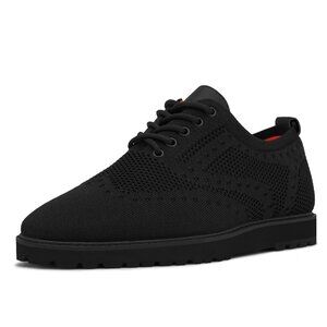 The Freshort Black TAYNO Wingtip Knit Sneaker